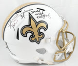 Ricky Williams Autographed Saints F/S Alt 25 Speed Helmet SWED - Beckett W Holo