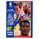 Dominique Wilkins Autographed 1991 Fleer #212 Trading Card Beckett 54208