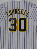 Brewers Manager CRAIG COUNSELL Signed Custom Replica Pinstripe Jersey AUTO