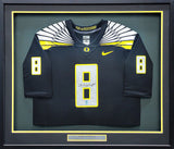 OREGON DUCKS MARCUS MARIOTA AUTOGRAPHED FRAMED BLACK NIKE JERSEY MM HOLO 89824