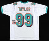 Jason Taylor Signed Miami Dolphins White Jersey (JSA COA) HOF Class of 2017 D.E.