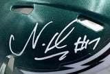 Nakobe Dean Signed Eagles Mini Speed Helmet PSA/DNA w/ Super Bowl 59 LIX Case