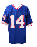 Frank Reich Signed/Autographed Blue Buffalo Bills Football Jersey JSA 194694