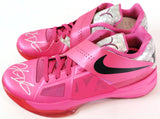 Kevin Durant Autographed Nike Zoom KD IV Pinkfire II Shoes Sz 10 Panini COA
