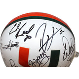 Miami Hurricane Legends Ed Reed Ray Lewis +10 Pro Helmet BAS/JSA 42823