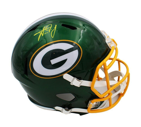 Aaron Jones Signed Green Bay Packers Speed Full Size Flash NFL Helmet