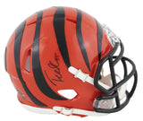 Bengals Tee Higgins Authentic Signed Speed Mini Helmet W/ Case BAS Witnessed