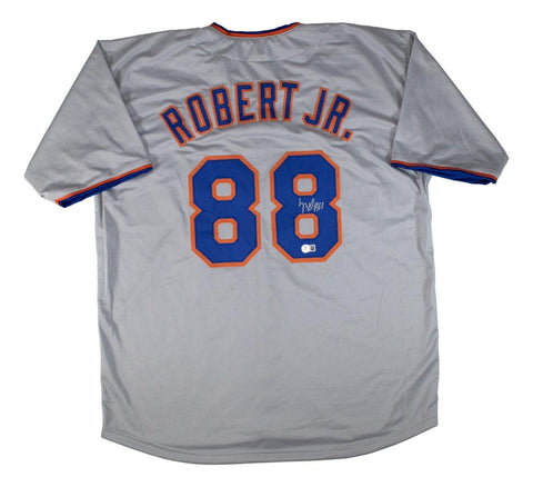 Luis Robert New York Signed Gray Baseball Jersey BAS