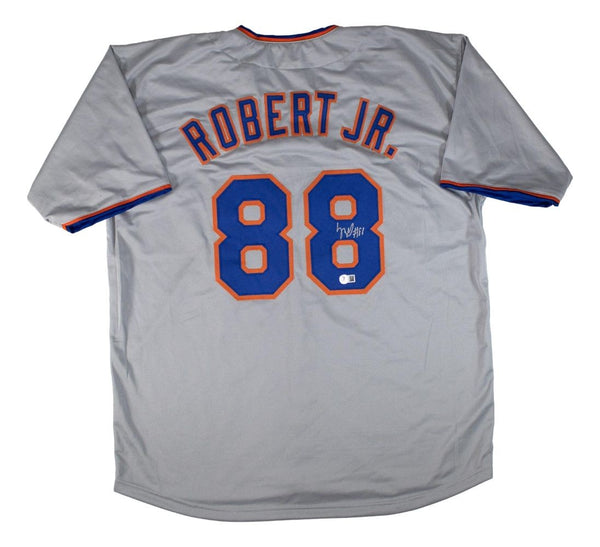 Luis Robert New York Signed Gray Baseball Jersey BAS