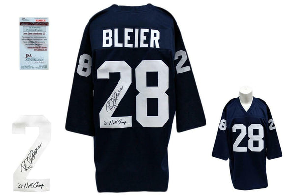 Rocky Bleier Autographed SIGNED Jersey - JSA Witnessed - Navy