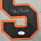 Framed Autographed/Signed Barry Bonds 35x39 San Francisco Grey Jersey JSA COA