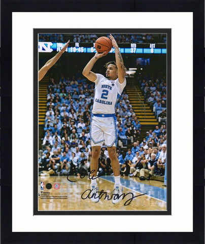 Framed Cole Anthony UNC Tar Heels Signed 8" x 10" Shooting Photo