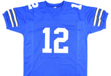 Roger Staubach Autographed Blue Pro Style Jersey - JSA W *Black
