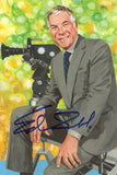 Ed Sabol Autographed/Signed NFL Goal Line Art Card Blue JSA 13054