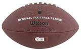 Ravens Ray Lewis Signed Wilson Replica Duke Football W/ Case BAS Witnessed