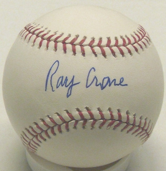 Milwaukee Braves RAY CRONE Signed Official MLB Baseball AUTO - 57 WS Chmp Giants