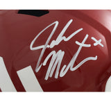 John Mateer Autographed/Signed Oklahoma Sooners F/S Helmet Beckett Witness 58314