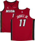 Jaime Jaquez Jr. Miami Heat Signed Jordan Brand Red Statement Swingman Jersey