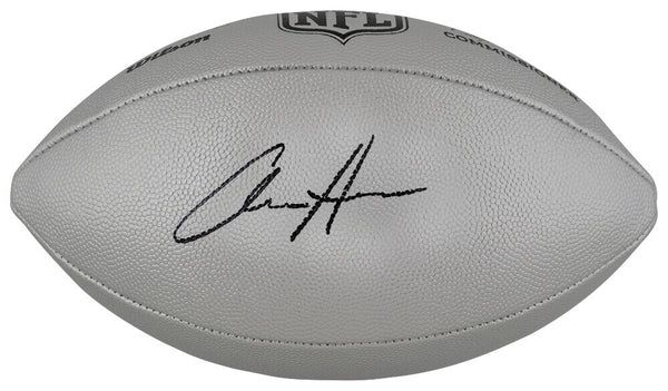 Aidan Hutchinson Signed Wilson Duke Silver NFL F/S Replica Football - (SS COA)