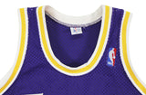 Lakers Magic Johnson "HOF 02" Signed Purple MacGregor Sand-Knit Jersey BAS Wit
