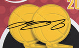 Heat LeBron James Signed 14x33 2013 Finals Mega Ticket Canvas LE #9/100 UDA