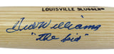 Red Sox Ted Williams "The Kid" Signed Louisville Slugger Bat BAS #AD78082