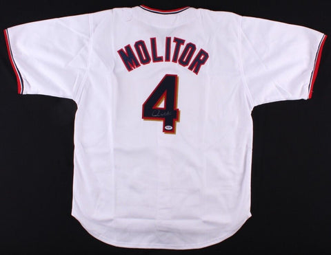 Paul Molitor Signed Twins Jersey (PSA COA) 3000 Hit Club & Hall of Fame 2004