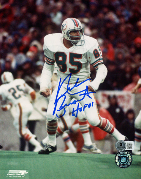 Nick Buoniconti Signed Miami Dolphins 8x10 Photo HOF Beckett 47795