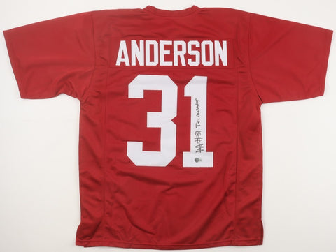 Will Anderson Jr Signed Alabama Crimson Tide Jersey Inscr "Terminator" (Beckett)
