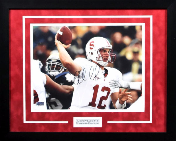 ANDREW LUCK AUTOGRAPHED STANFORD CARDINAL 11x14 FRAMED PHOTO COA