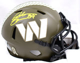 Santana Moss Signed Commanders Salute to Service Speed Mini Helmet- BA W Holo