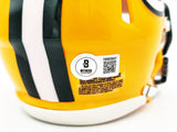 JORDAN LOVE AUTOGRAPHED PACKERS YELLOW SPEED MINI HELMET BECKETT WITNESS 230230