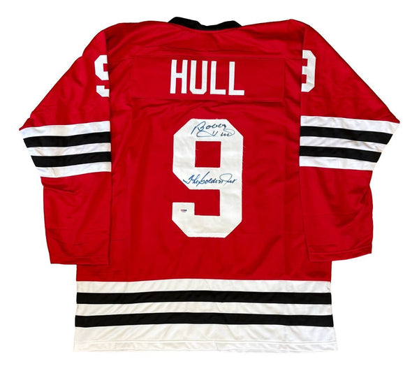 Bobby Hull Chicago Signed Red Hockey Jersey The Golden Jet PSA/DNA