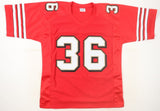 Merton Hanks Signed Francisco 49ers Jersey (PSA) Super Bowl XXIX Champion D.B.