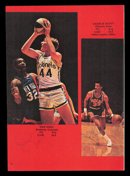 Dan Issel & Charlie Scott Autographed Signed 8x11 Magazine Photo SKU #237796