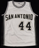 George Gervin Signed San Antonio Spur Jersey Inscribed "HOF 96" (JSA) The Iceman