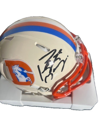 Peyton Manning Autographed Denver Broncos Retro Mini Helmet -- Fanatics COA