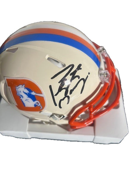 Peyton Manning Autographed Denver Broncos Retro Mini Helmet -- Fanatics COA