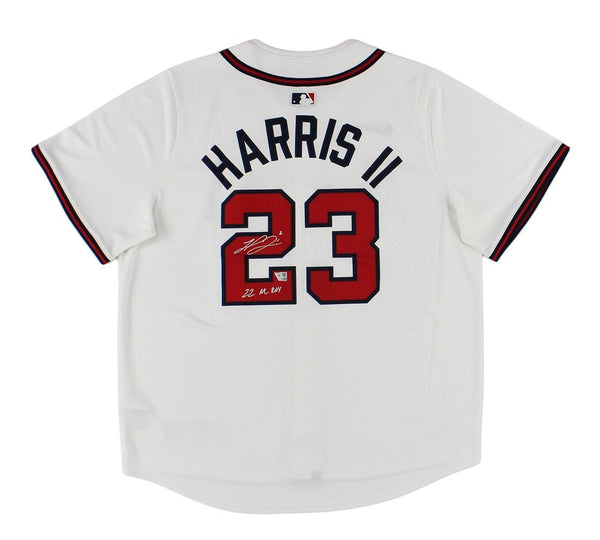 Michael Harris Signed Atlanta Braves White MLB Jersey w/ Inscription