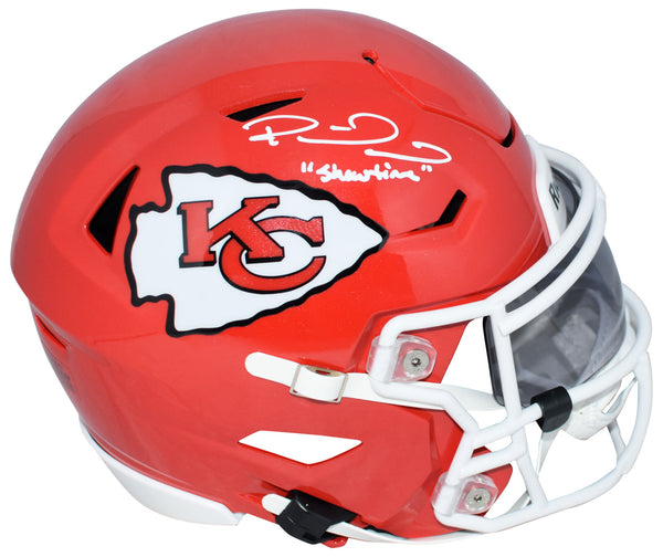 PATRICK MAHOMES AUTOGRAPHED KANSAS CITY CHIEFS SPEEDFLEX MIDI HELMET W/ SHOWTIME