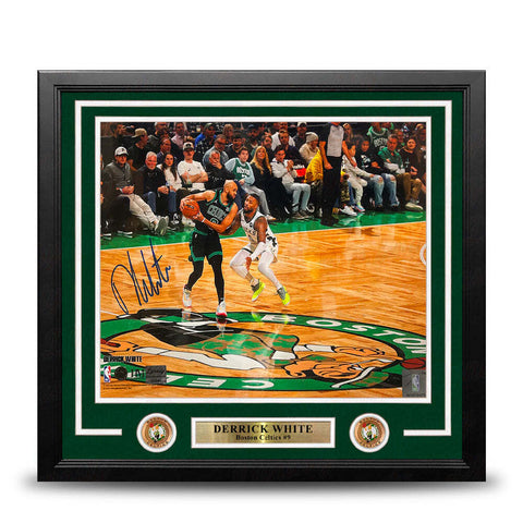 Derrick White v. Lillard Boston Celtics Autographed 16x20 Framed Photo JSA PSA