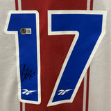 Jimmy Floyd Hasselbaink Signed Atletico Madrid Soccer Jersey 17 with Beckett COA