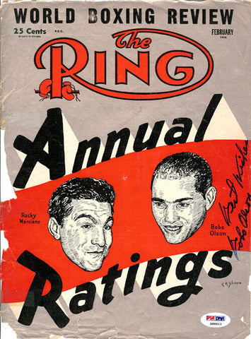 Carl "Bobo" Olson Autographed Signed The Ring Magazine Cover PSA/DNA #S48622