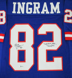 NY Giants MARK INGRAM Signed Custom Replica Jersey AUTO w/ SB Champs Beckett COA