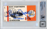 Tony Dorsett Signed 10/30/1976 vs Syracuse Ticket Stub Heisman BAS Slab 39212