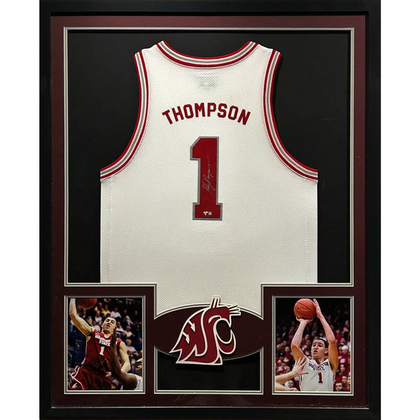 Klay Thompson Autographed Signed Framed Washington State Jersey FANATICS