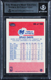 Mavericks Brad Davis Authentic Signed 1986 Fleer #22 Card BAS Slabbed