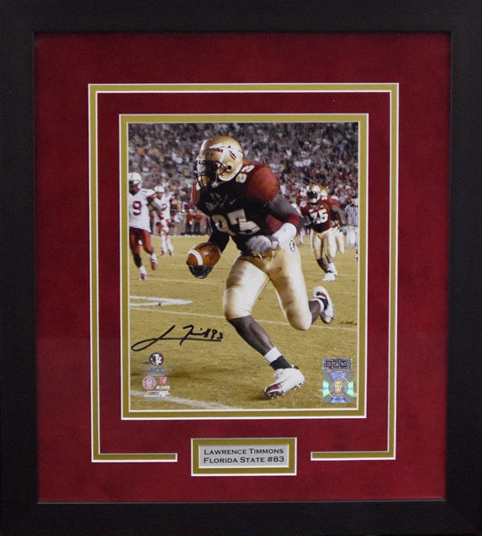 LAWRENCE TIMMONS SIGNED FLORIDA STATE SEMINOLES 8x10 FRAMED PHOTO COA