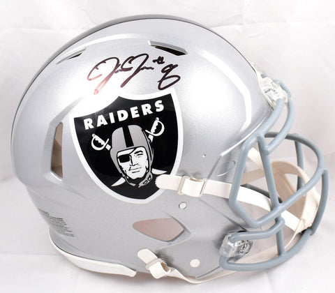 Josh Jacobs Autographed Raiders F/S Speed Authentic Helmet #8- Beckett W Holo
