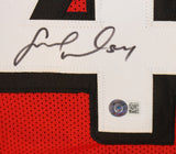 Fred Warner Autographed/Signed Pro Style Red XL Jersey Beckett BAS 34538